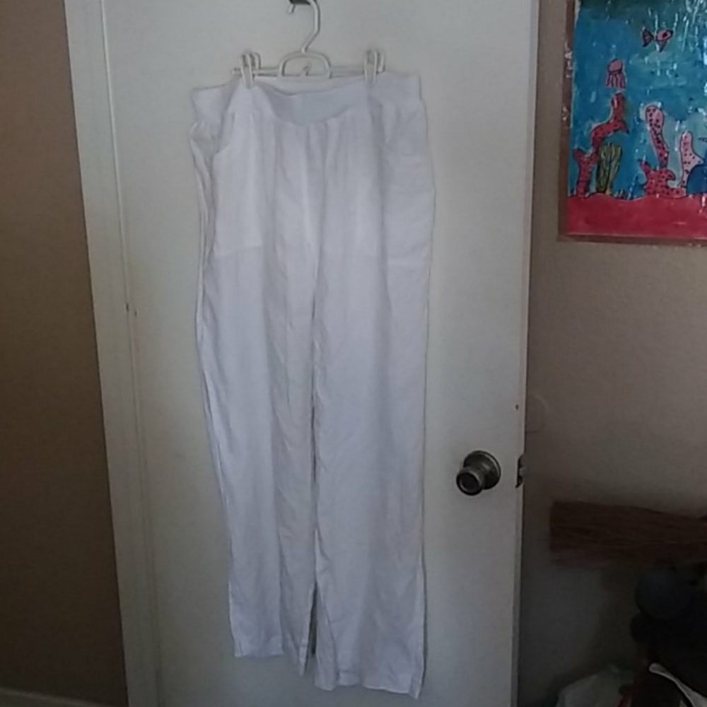 Women's INC linen sz 18W white pants